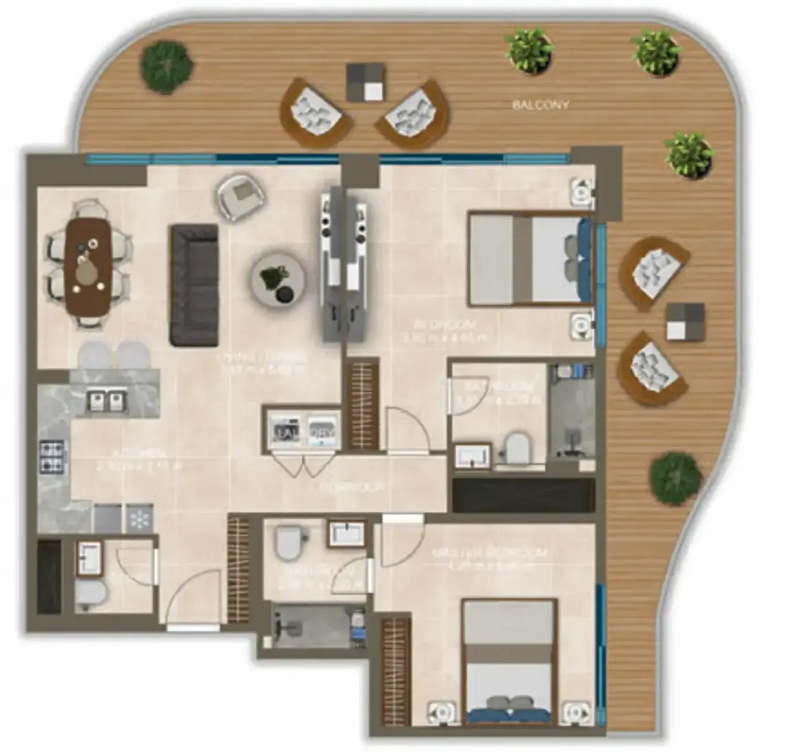 2 Bedrooms in Nova Tower