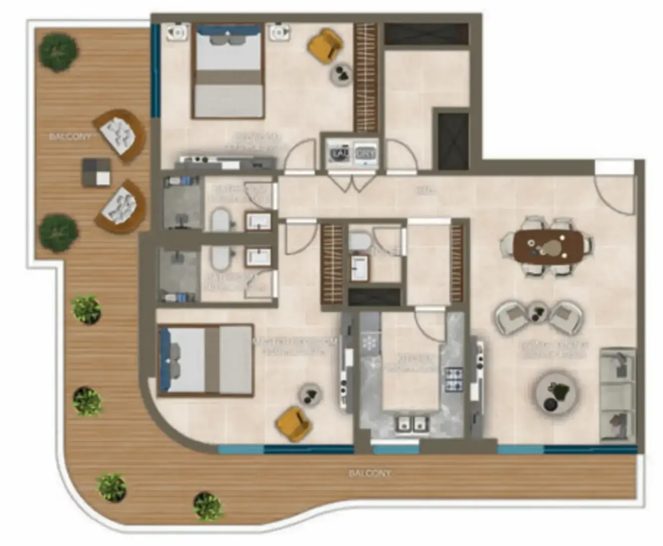 2 Bedrooms in Nova Tower