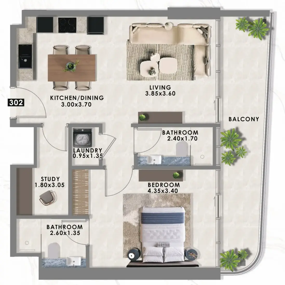 1.5 bedrooms in Floarea Lakes