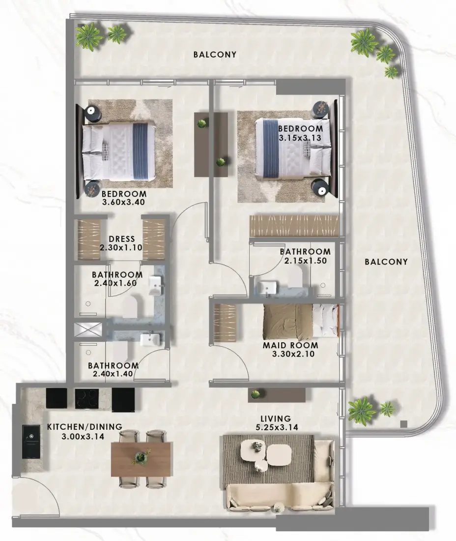 2.5 Bedrooms in Floarea Lakes