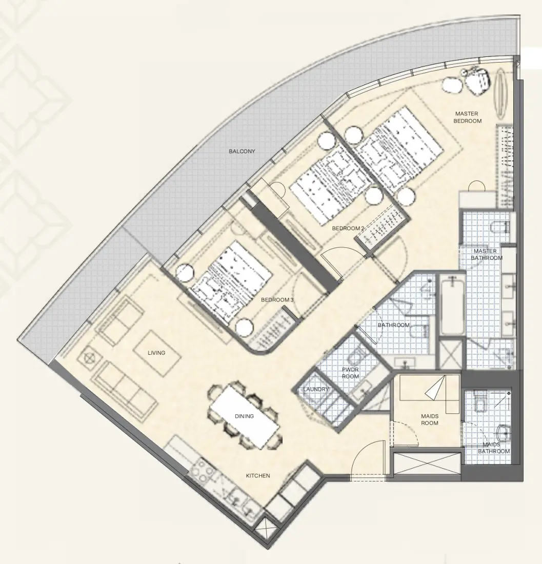 3 Bedrooms in Dusit Thani Residences Ajman