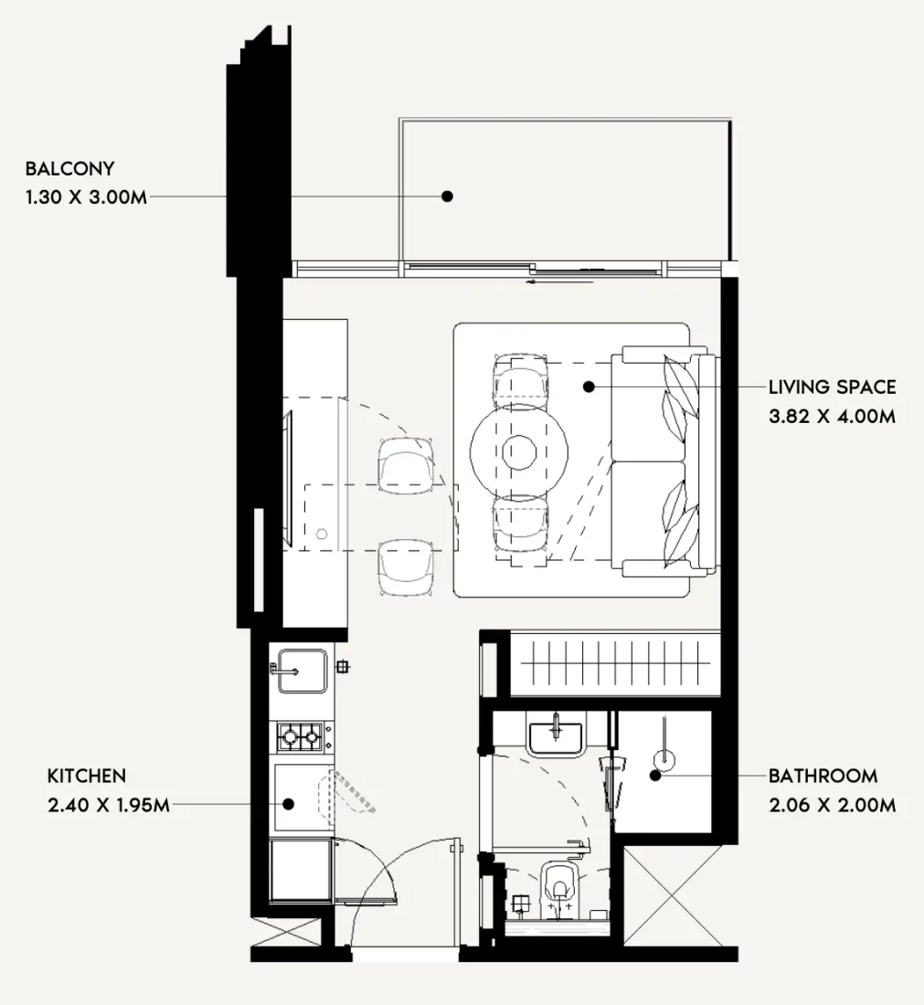 Studio in Jaddaf Beach Oasis