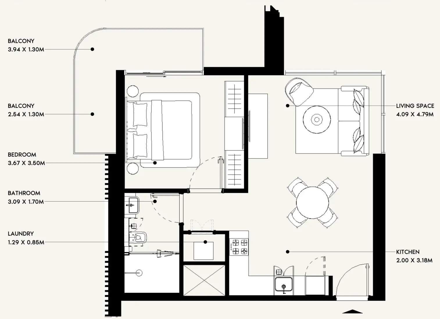 1 Bedroom in Jaddaf Beach Oasis
