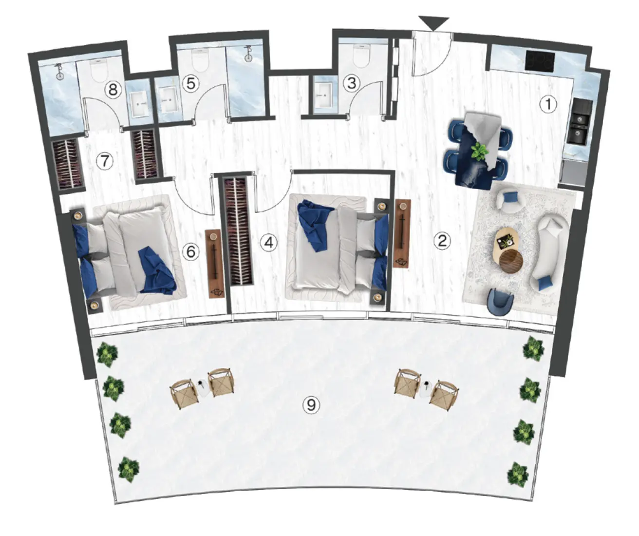 2 Bedrooms in Radisson Blu Hotel & Residences