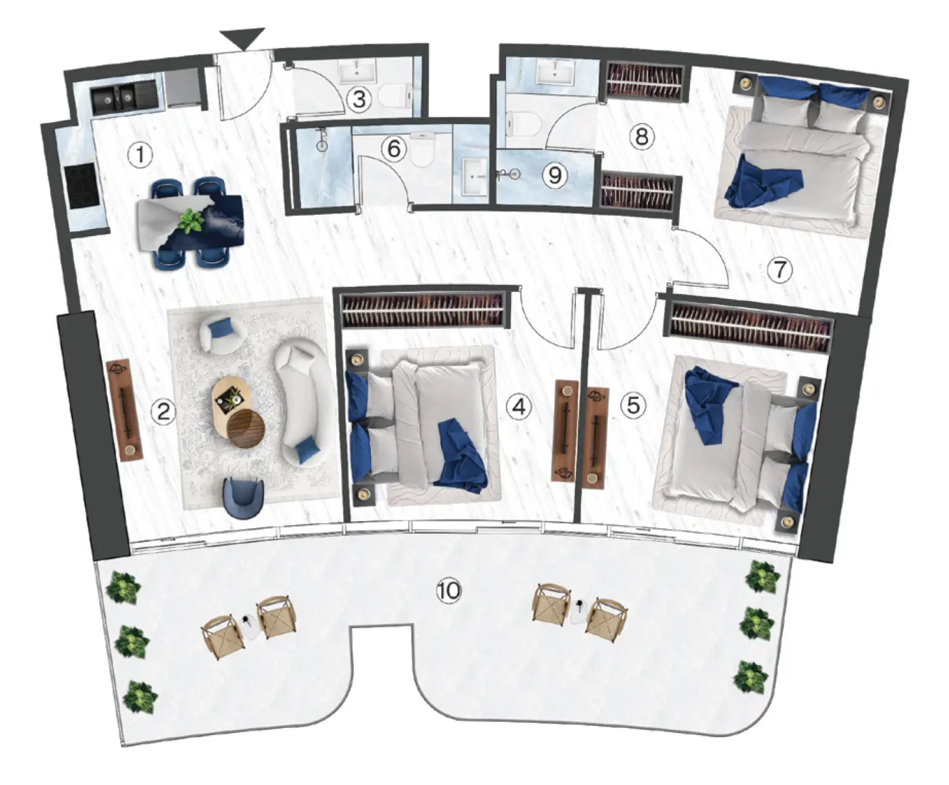 3 Bedrooms in Radisson Blu Hotel & Residences