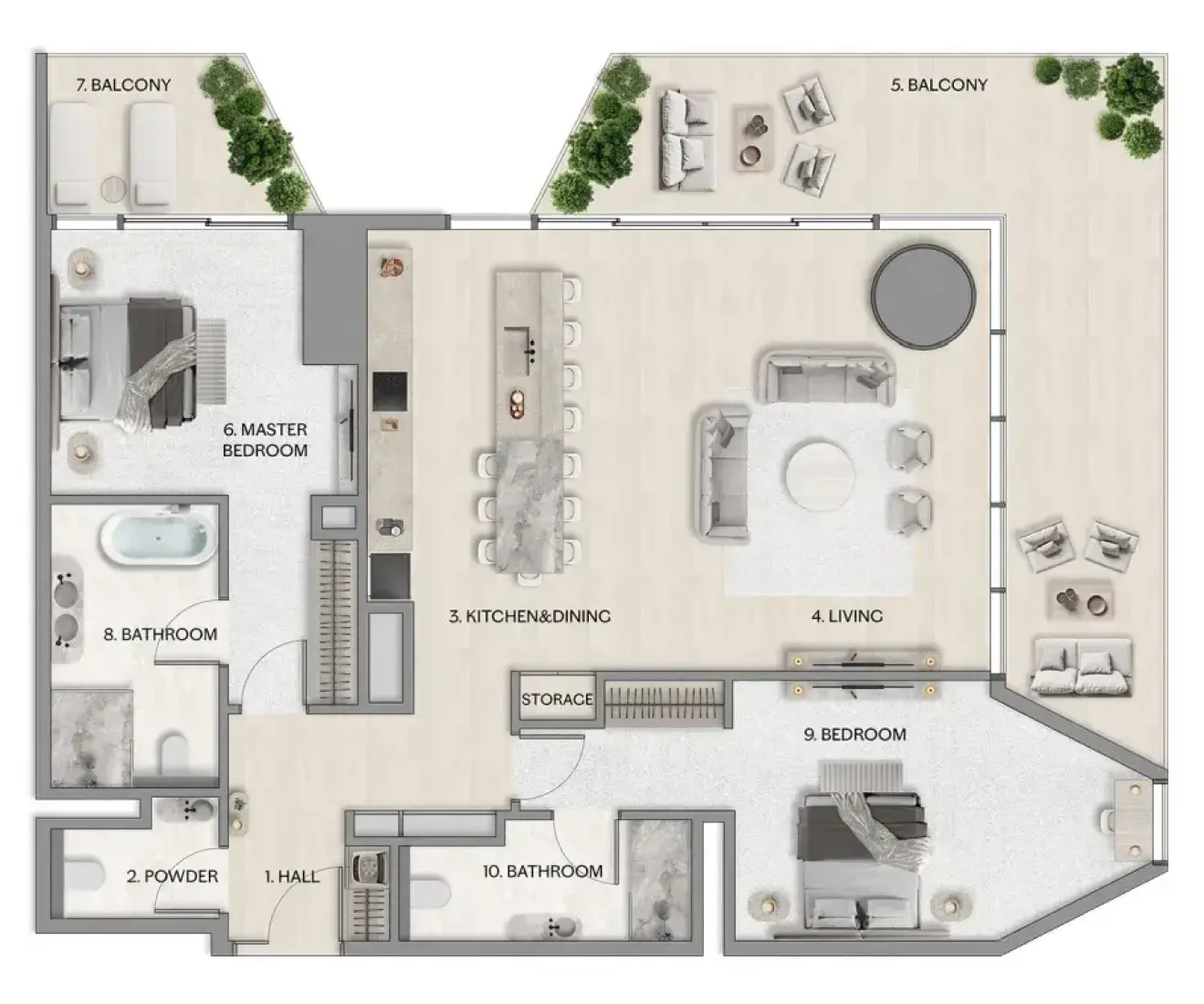 2 Bedrooms in Riviera Residences