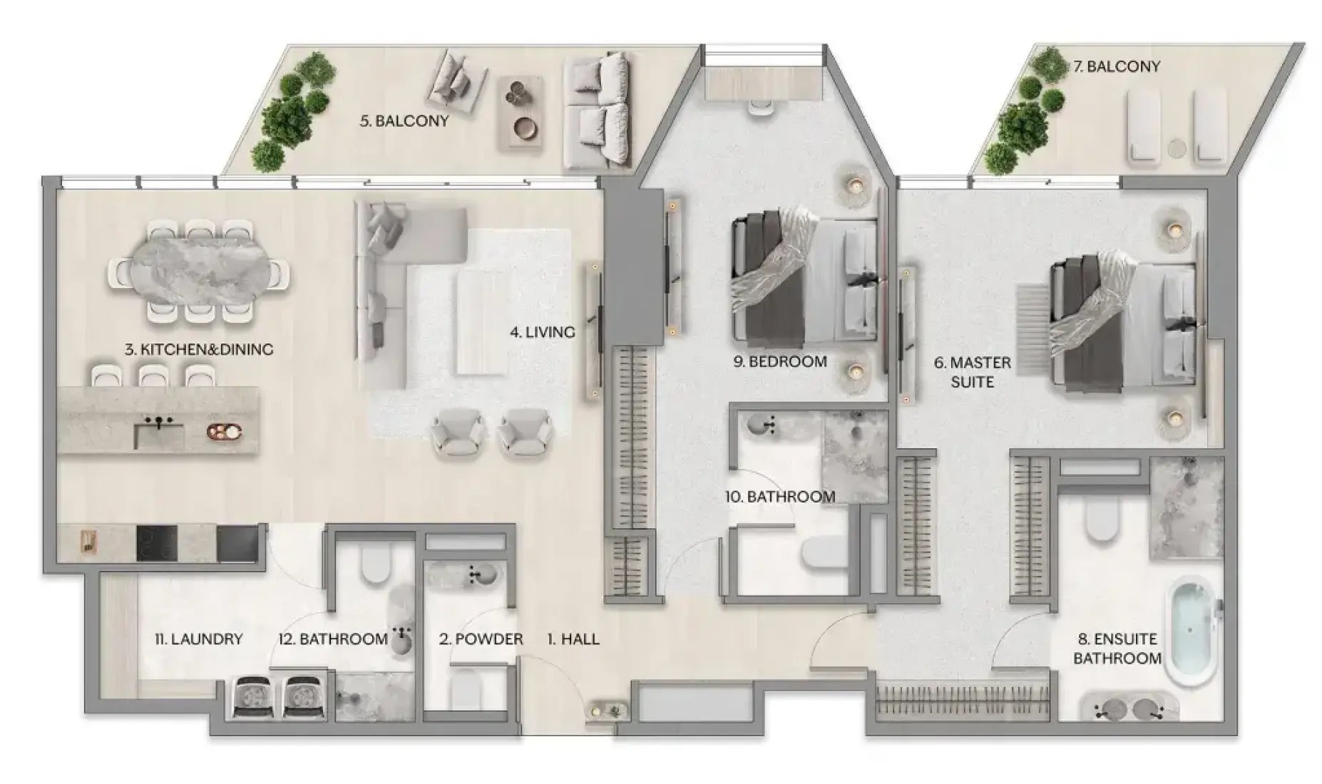 2 Bedrooms in Riviera Residences