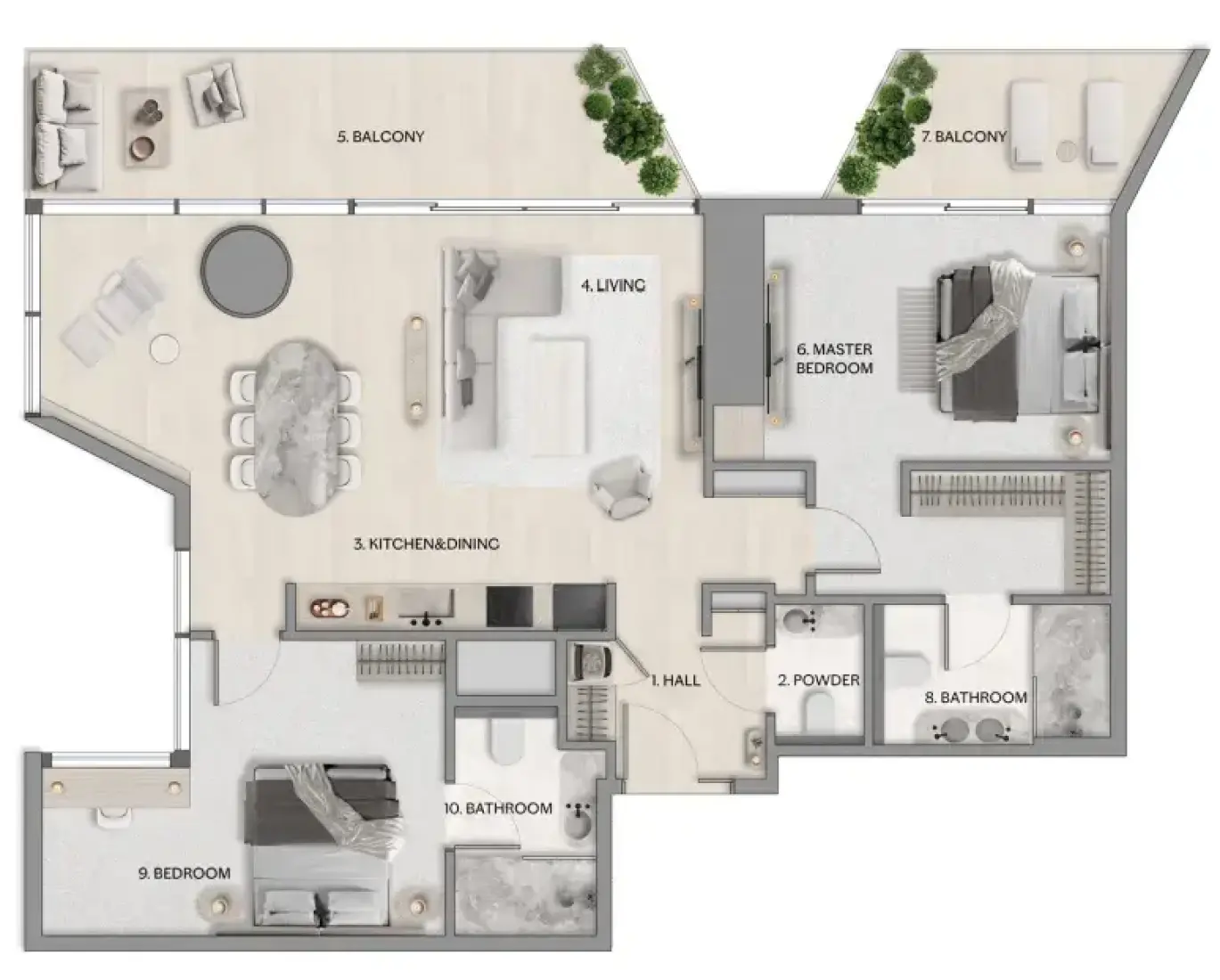 2 Bedrooms in Riviera Residences