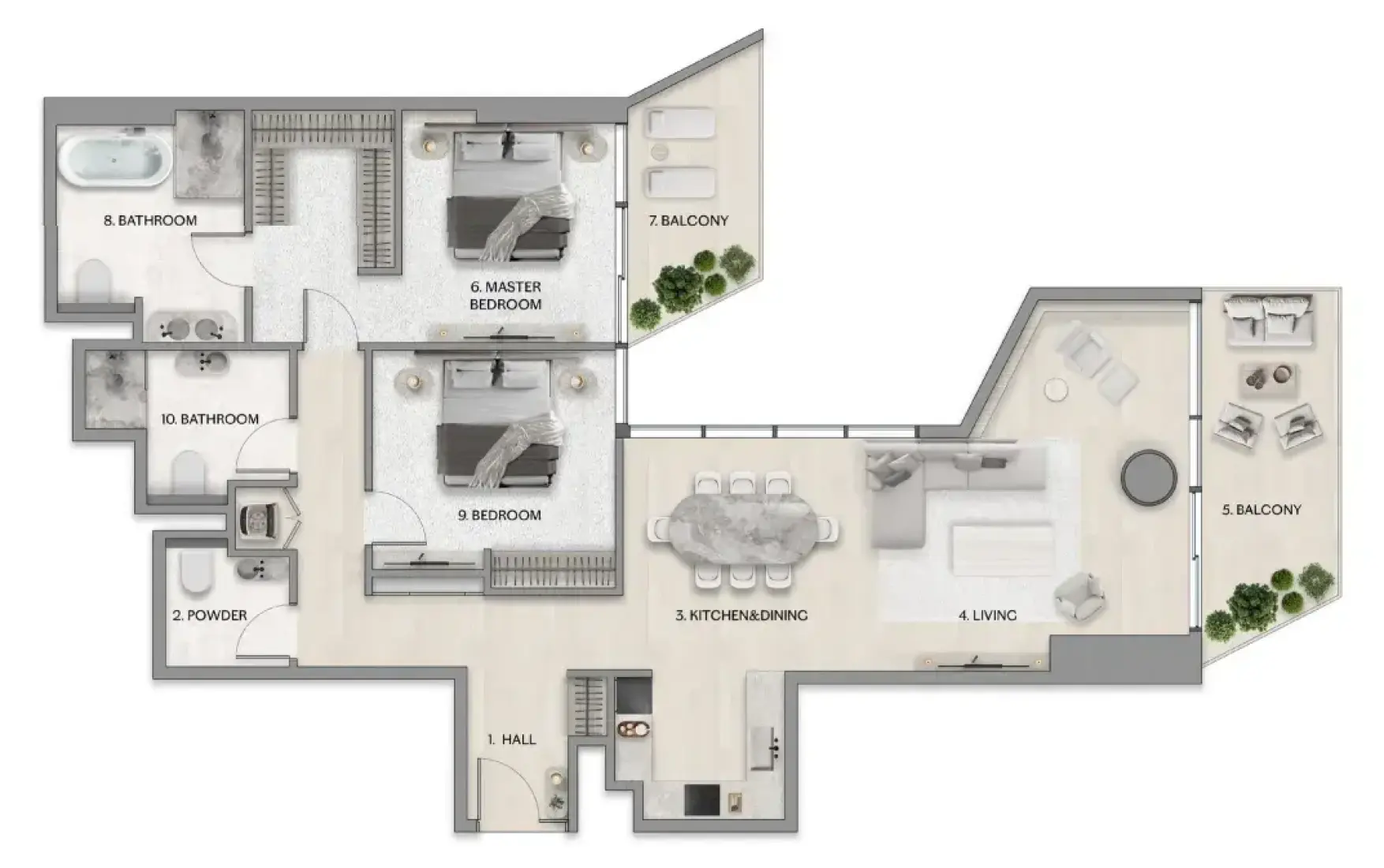 2 Bedrooms in Riviera Residences