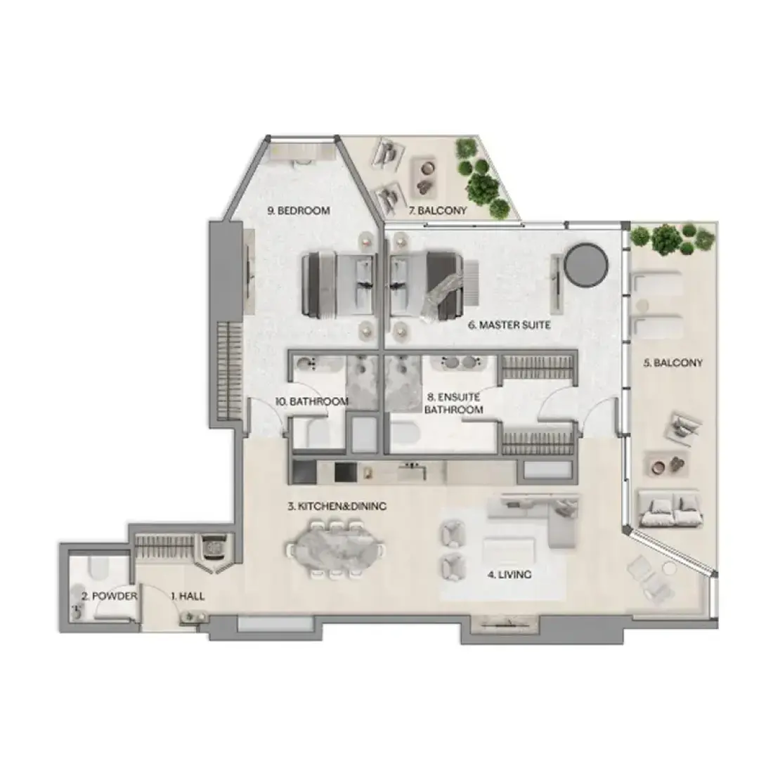 2 Bedrooms in Riviera Residences