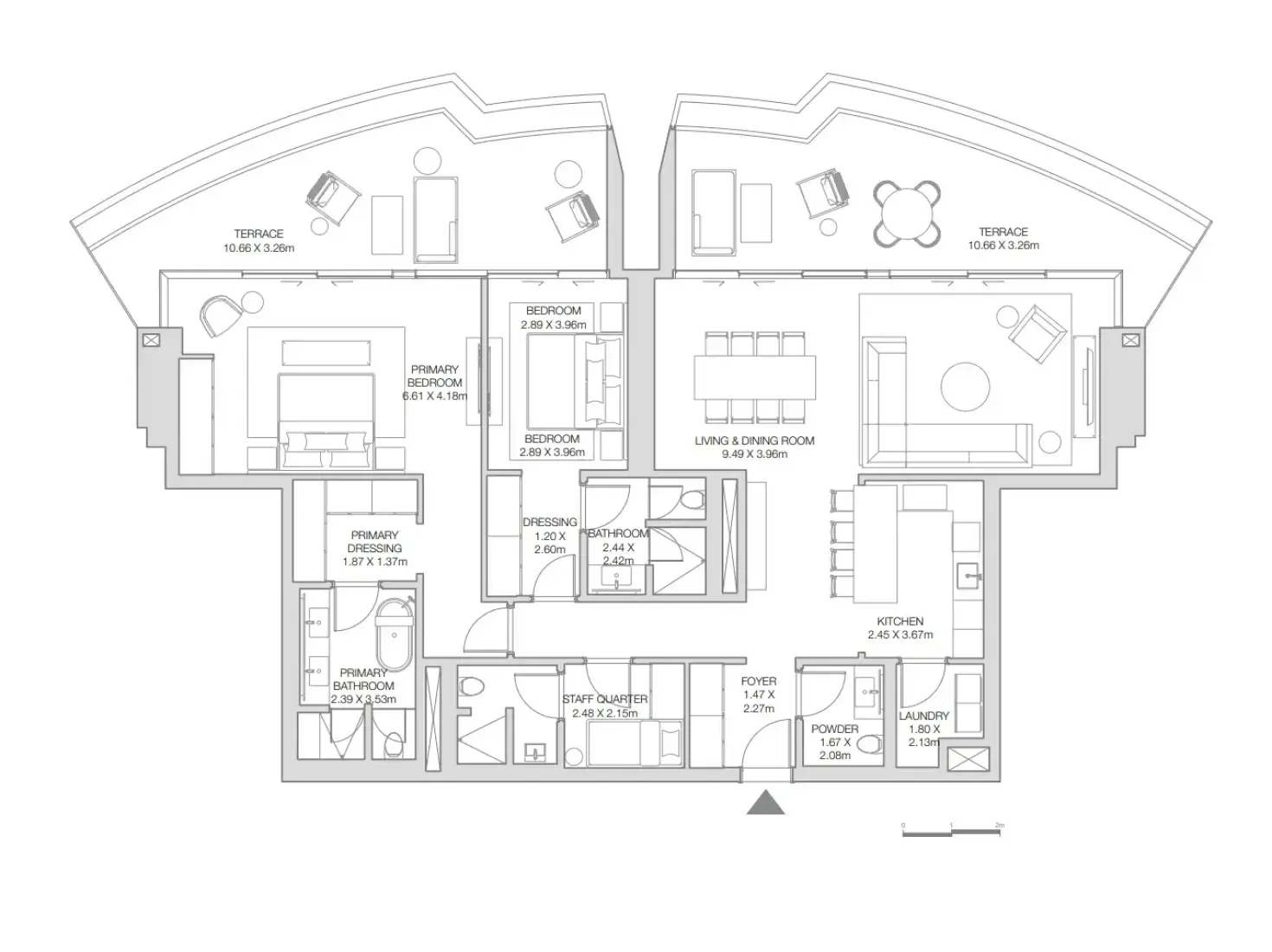2 Bedrooms in The Residences at The Dubai Beach EDITION