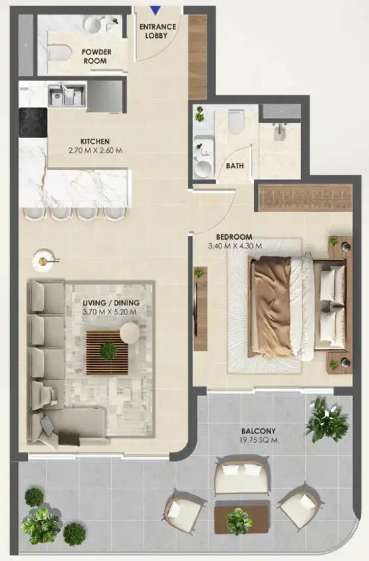 1 Bedroom in Vivida Residences