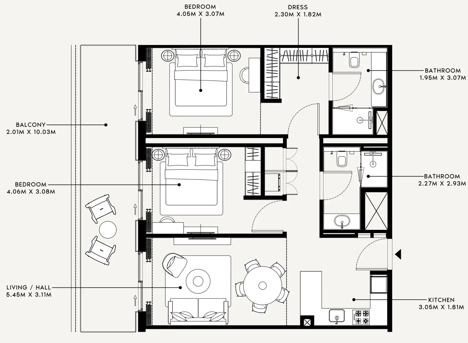2 Bedrooms in Azizi Venice 15