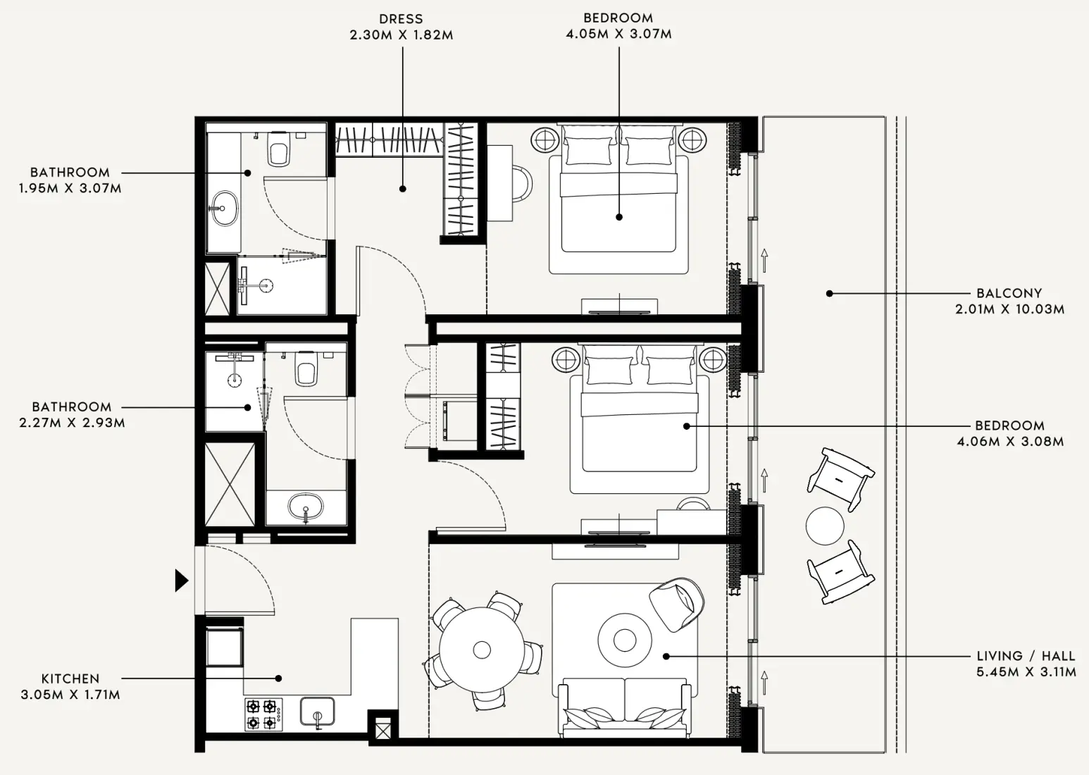 2 Bedrooms in Azizi Venice 15