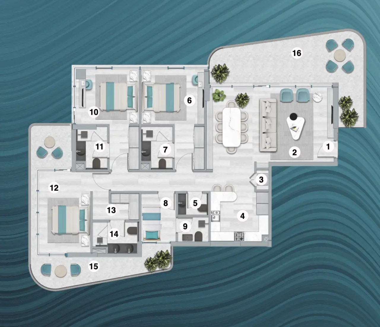 3 Bedrooms in Flora Bay Residences