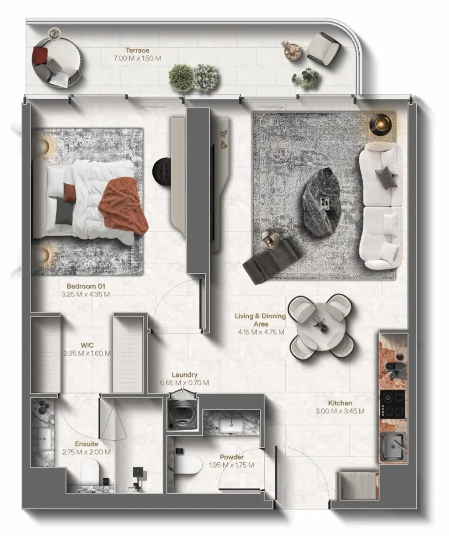 1 Bedroom in Le Château