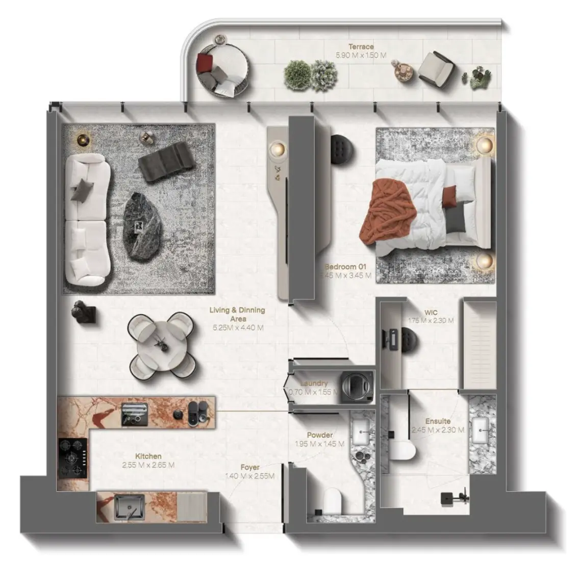 1 Bedroom in Le Château
