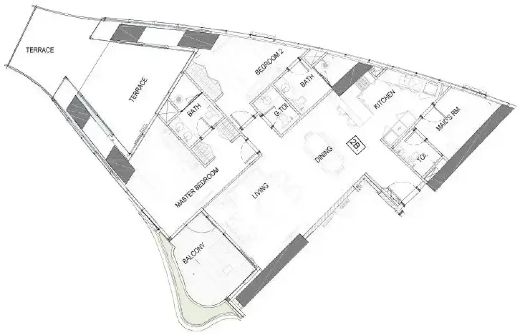 2 Bedrooms in Safa One de Grisogono