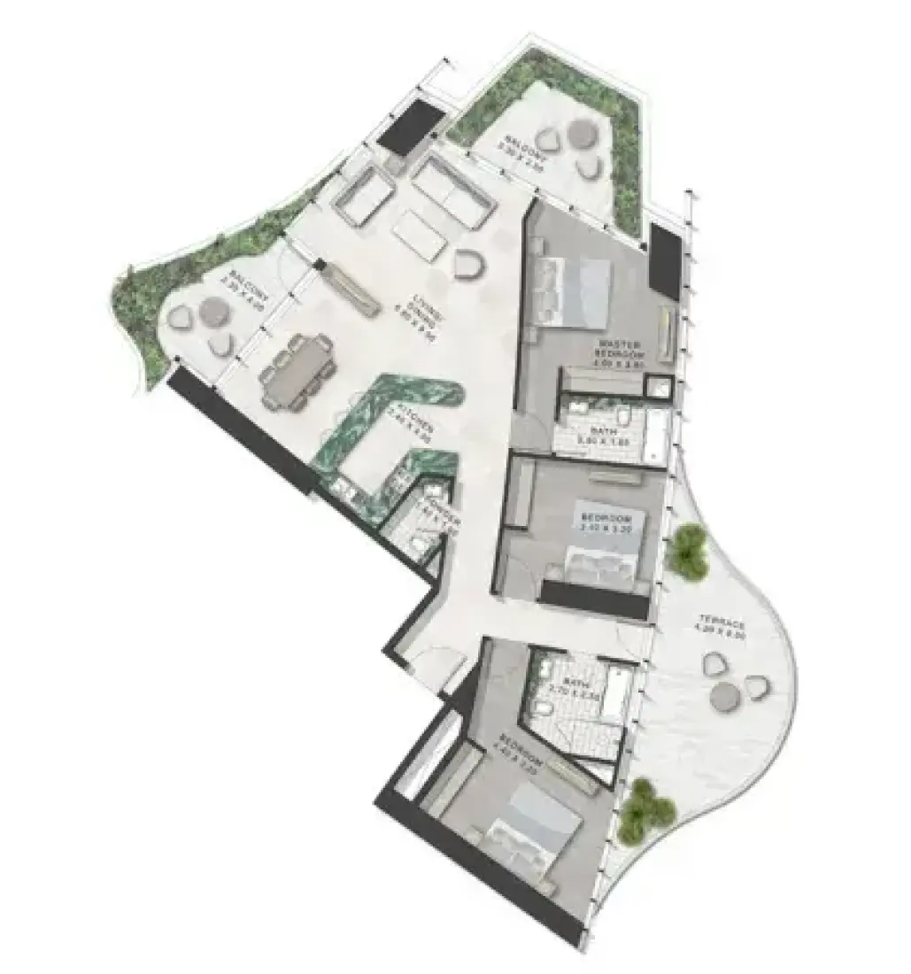 3 Bedrooms in Safa One de Grisogono