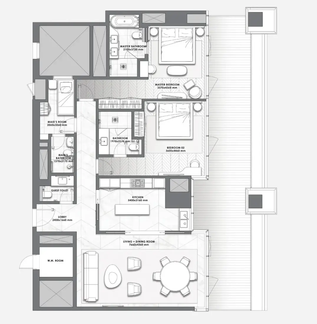 2 Bedrooms in Pagani,  Da Vinci Tower