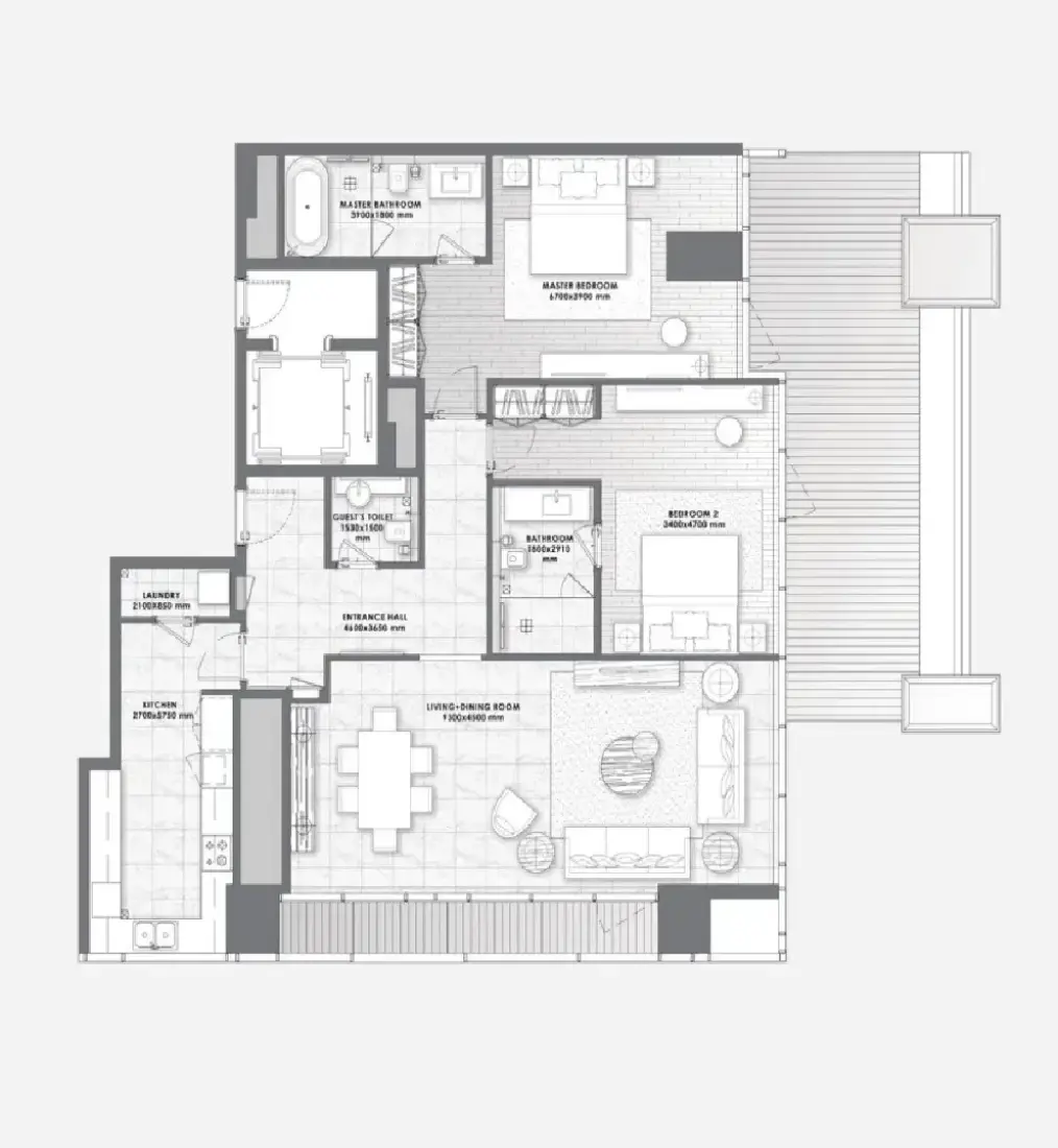 2 Bedrooms in Pagani,  Da Vinci Tower