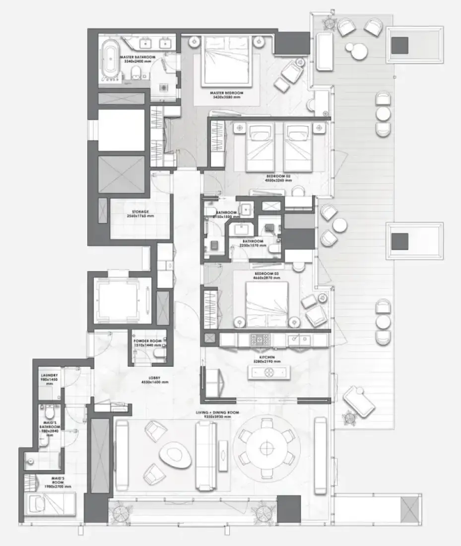 3 Bedrooms in Pagani,  Da Vinci Tower