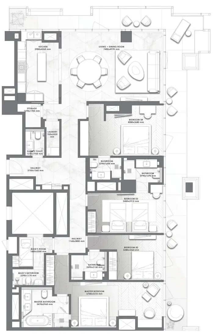4 Bedrooms in Pagani,  Da Vinci Tower