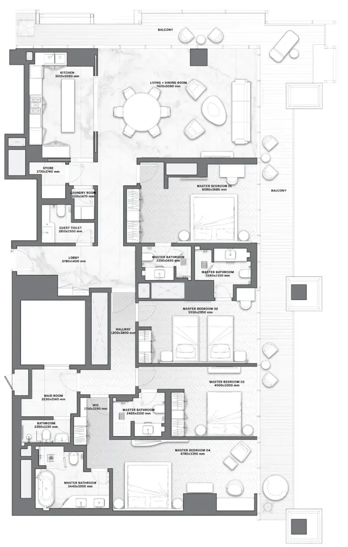 4 Bedrooms in Pagani,  Da Vinci Tower