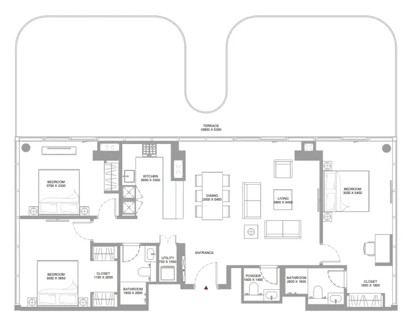 3 Bedrooms in Pearlside Marina Residences