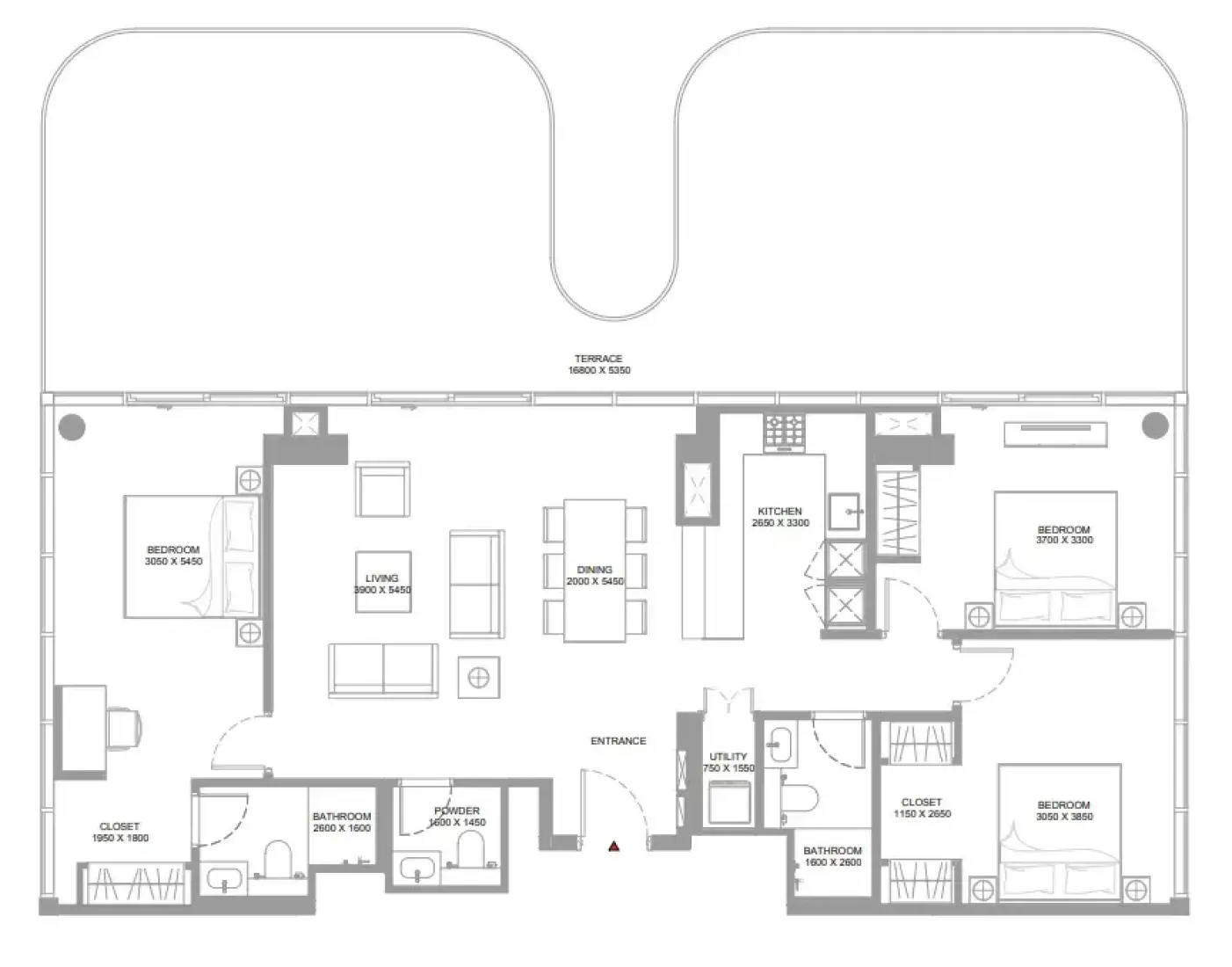 3 Bedrooms in Pearlside Marina Residences