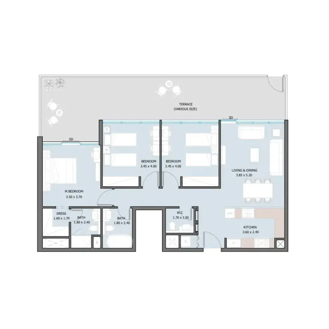 3 Bedrooms in Sila