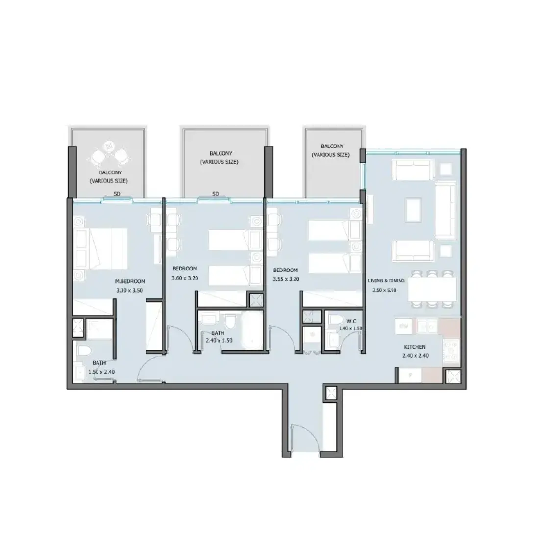 3 Bedrooms in Sila