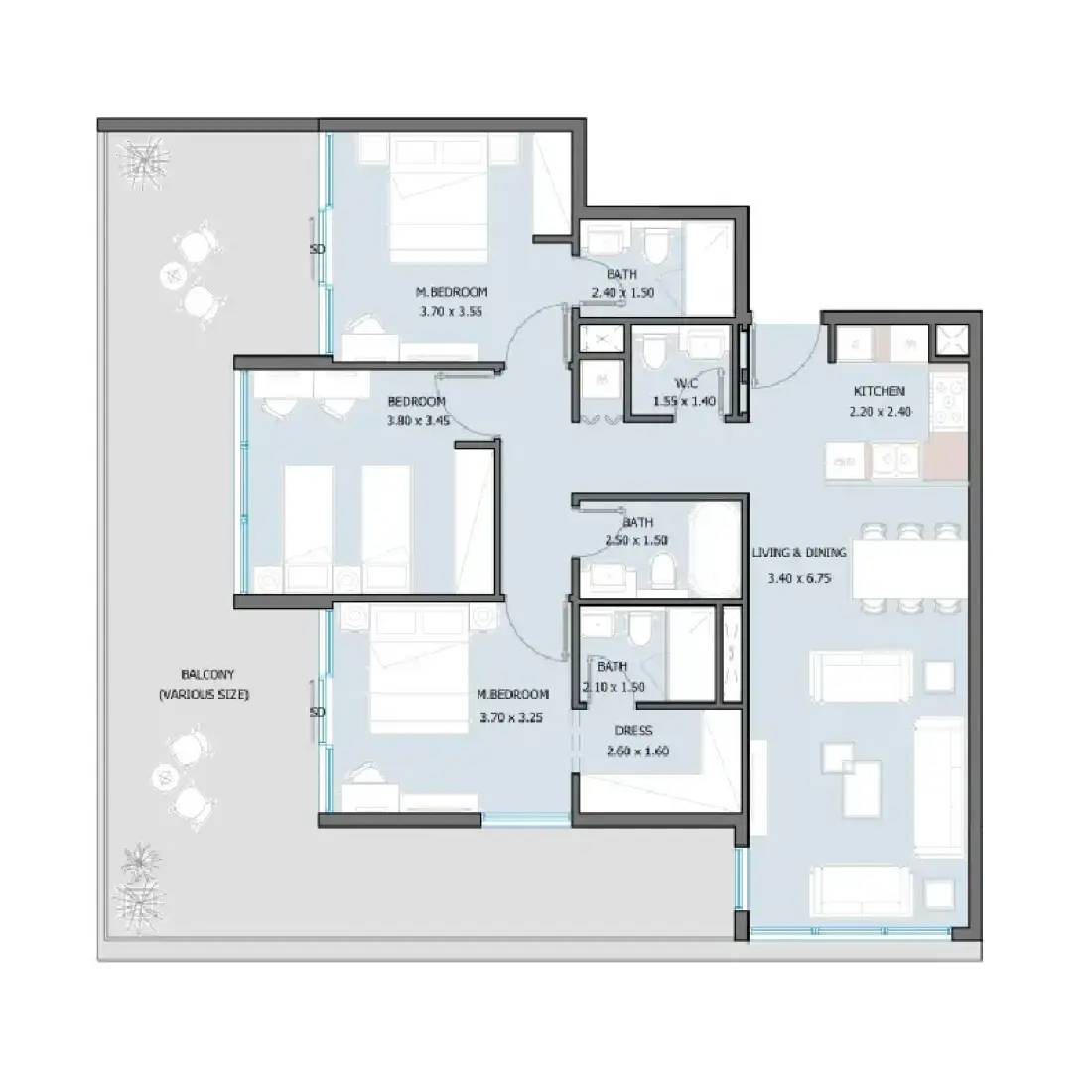 3 Bedrooms in Sila