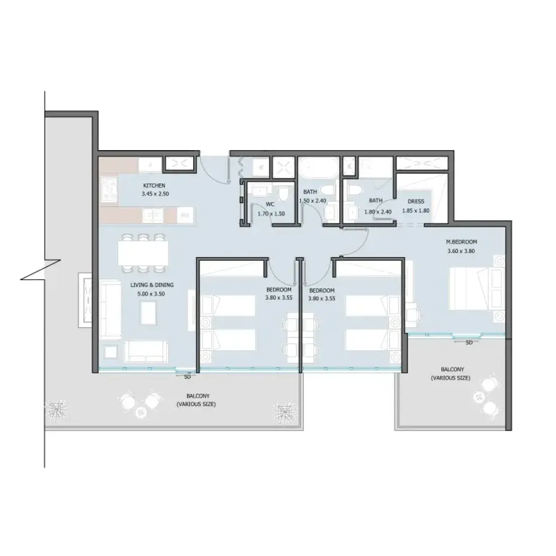 3 Bedrooms in Sila