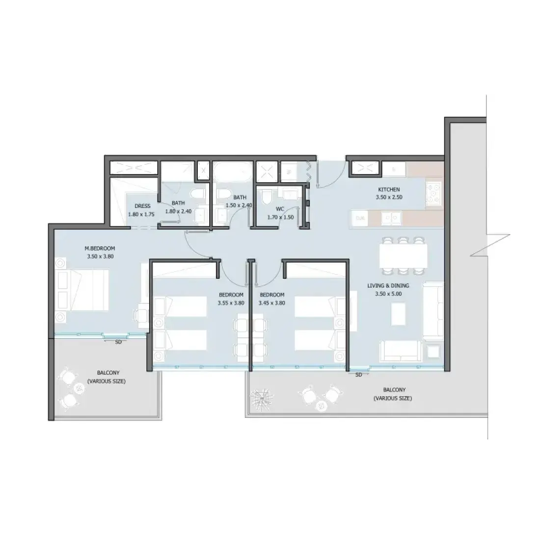 3 Bedrooms in Sila
