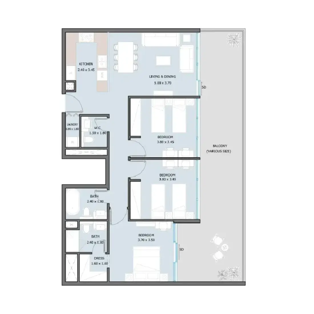 3 Bedrooms in Sila