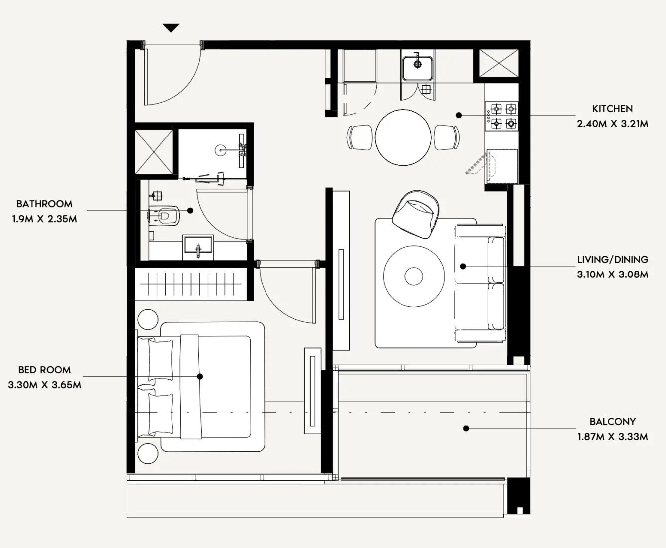 1 Bedroom in Azizi Creek Views 4