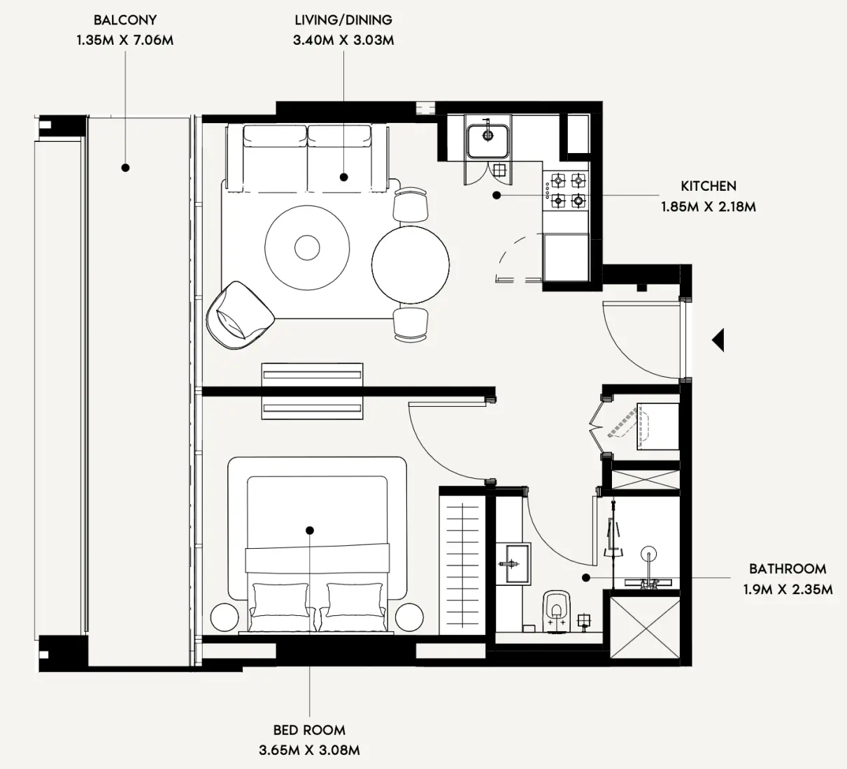 1 Bedroom in Azizi Creek Views 4