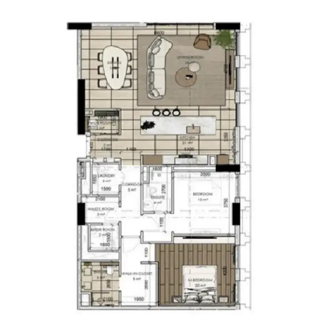 2.5 Bedrooms in Tura Residence