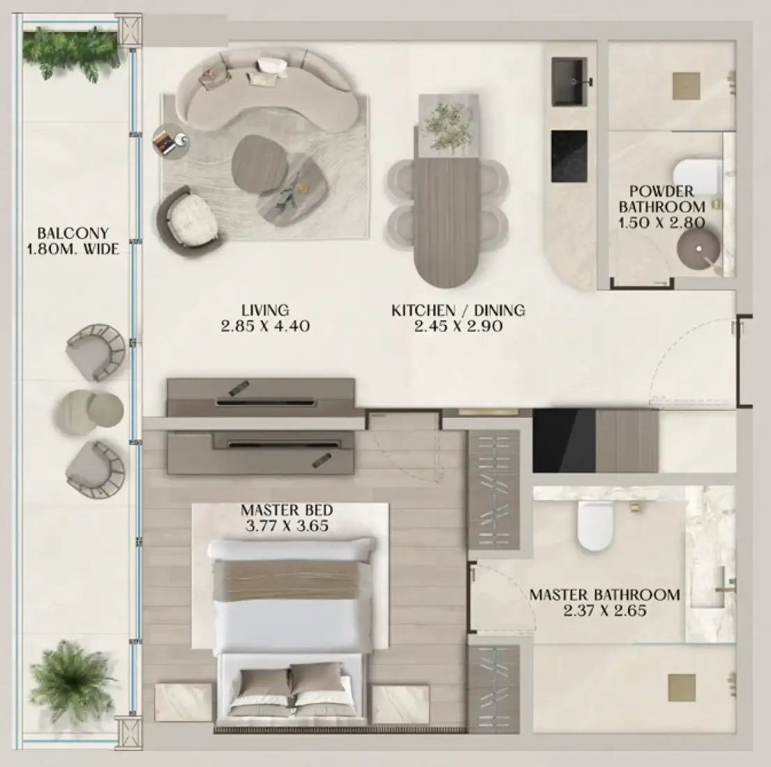 1 Bedroom in Soleva Beach Residence