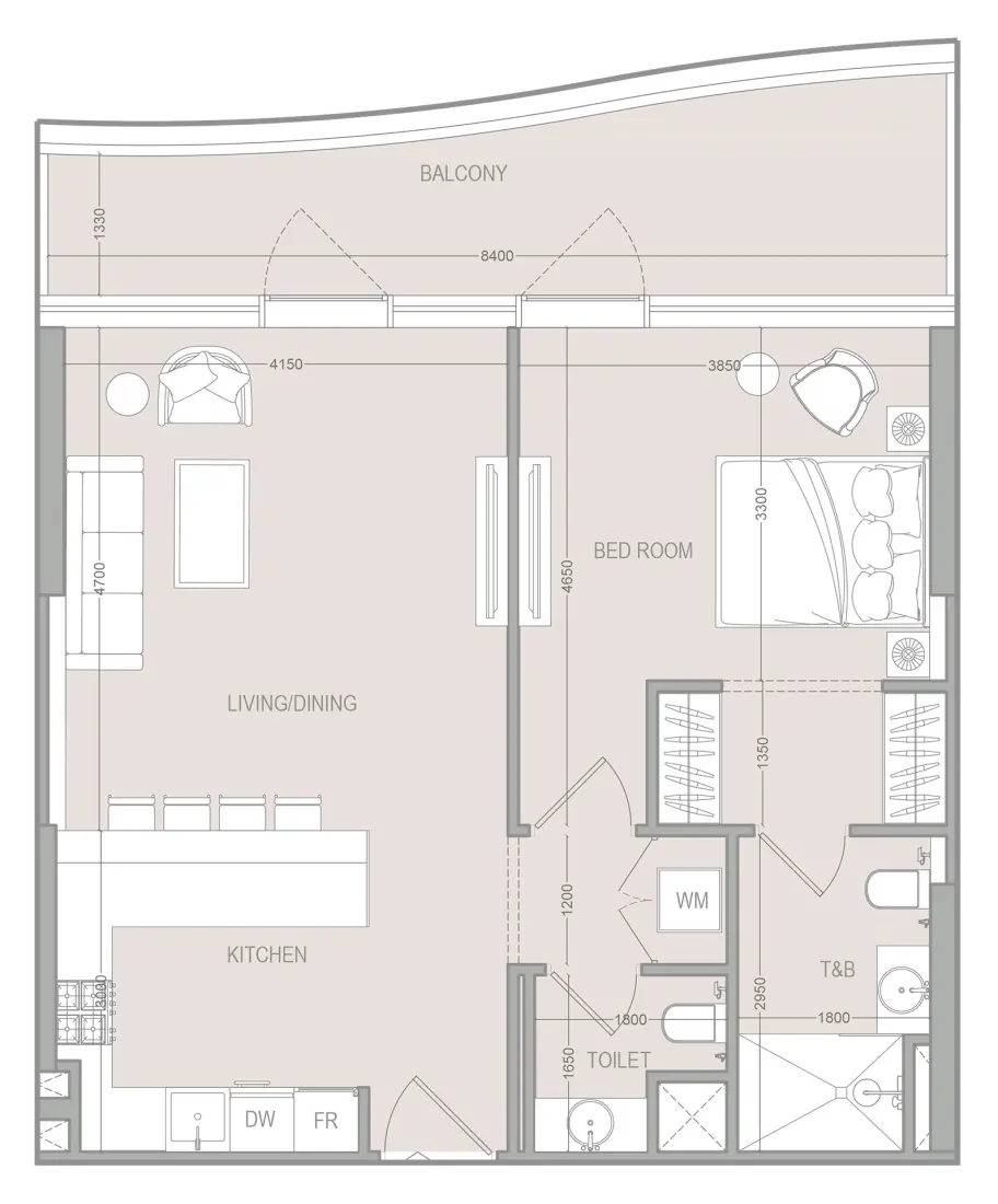 1 Bedroom in A1LA Residence