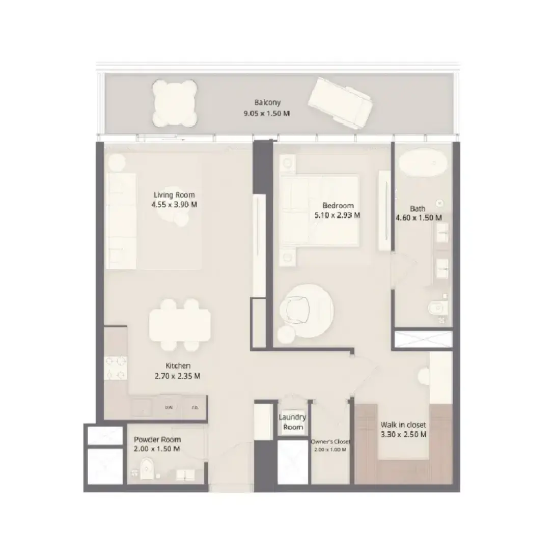 1 Bedroom in The Residences at Sheraton Al Marjan Island Resort