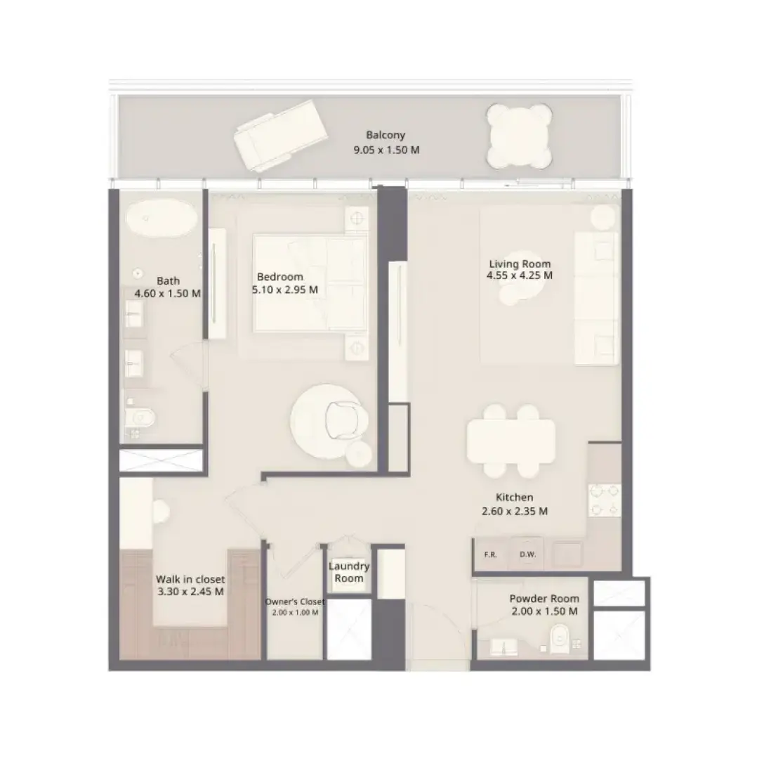 1 Bedroom in The Residences at Sheraton Al Marjan Island Resort