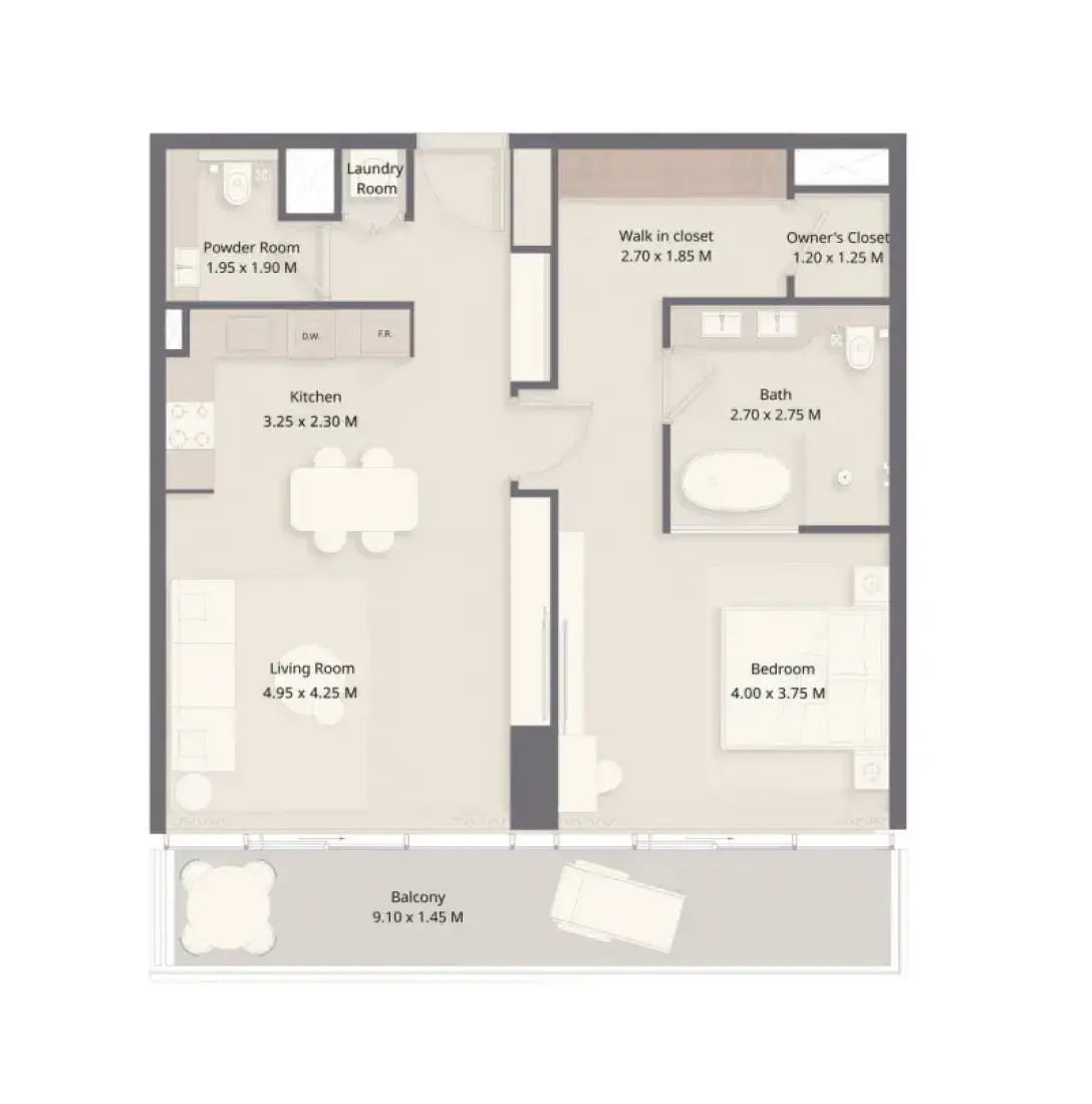 1 Bedroom in The Residences at Sheraton Al Marjan Island Resort