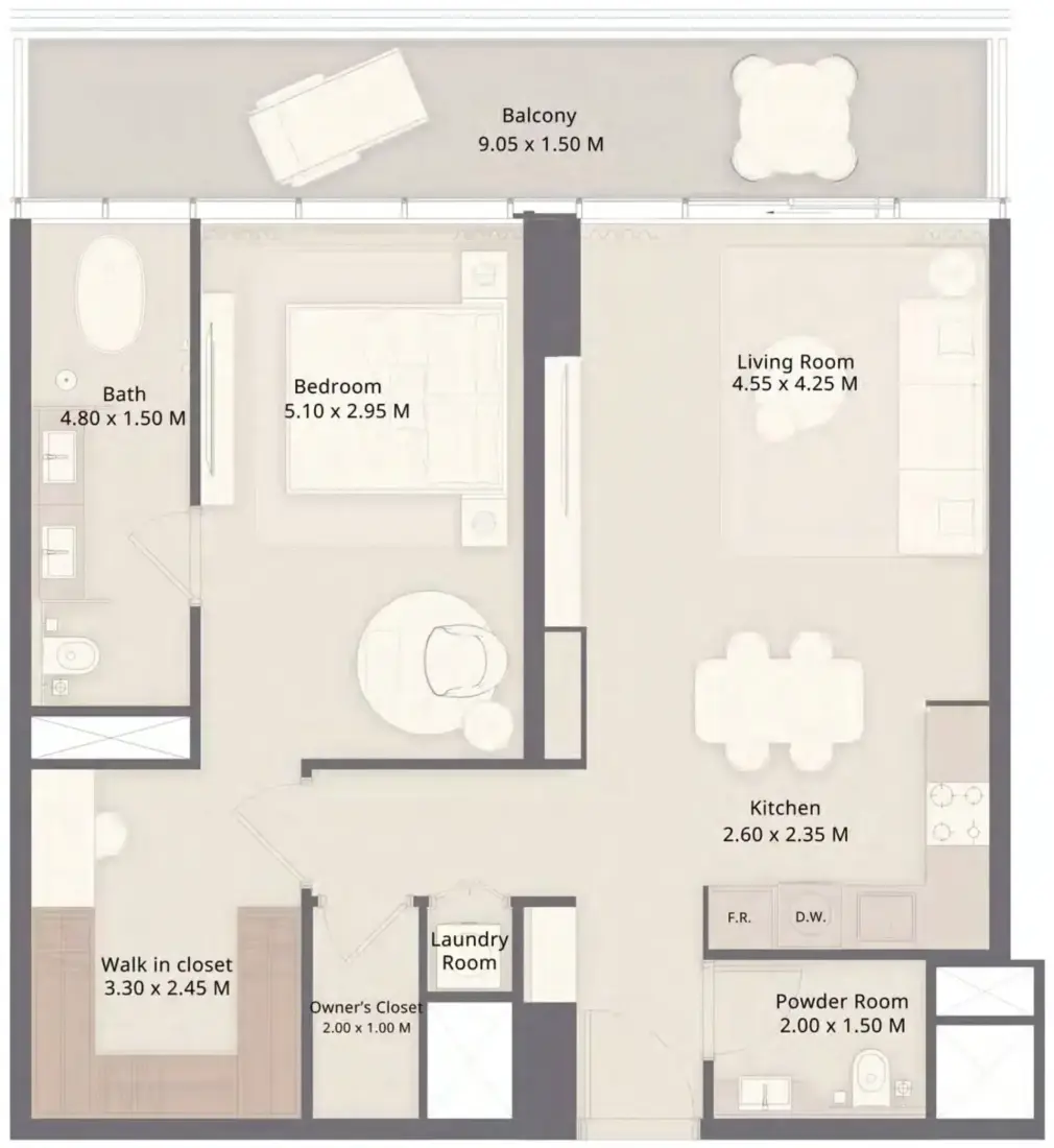 1 Bedroom in The Residences at Sheraton Al Marjan Island Resort