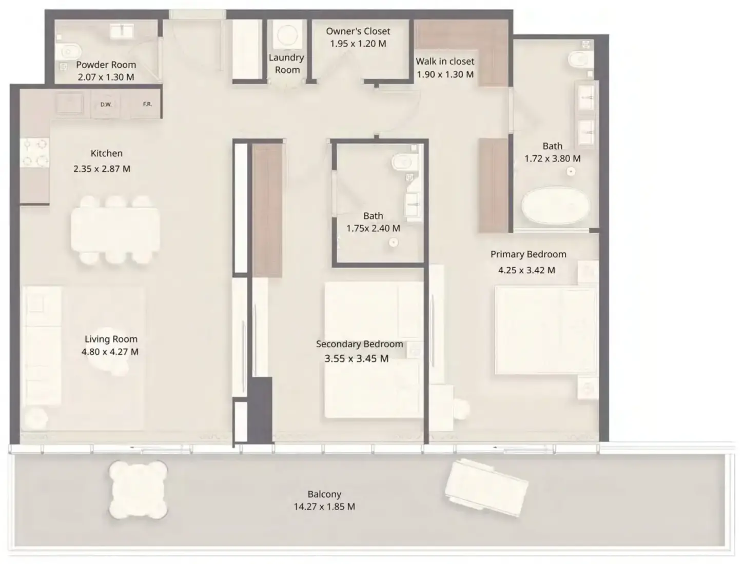2 Bedrooms in The Residences at Sheraton Al Marjan Island Resort
