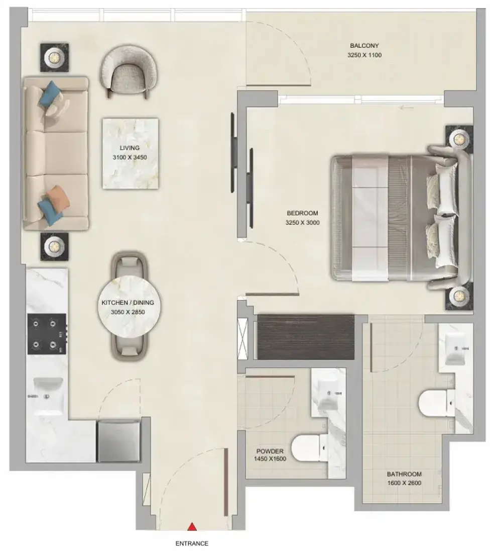 1 Bedroom in Tranquil Beach Residences