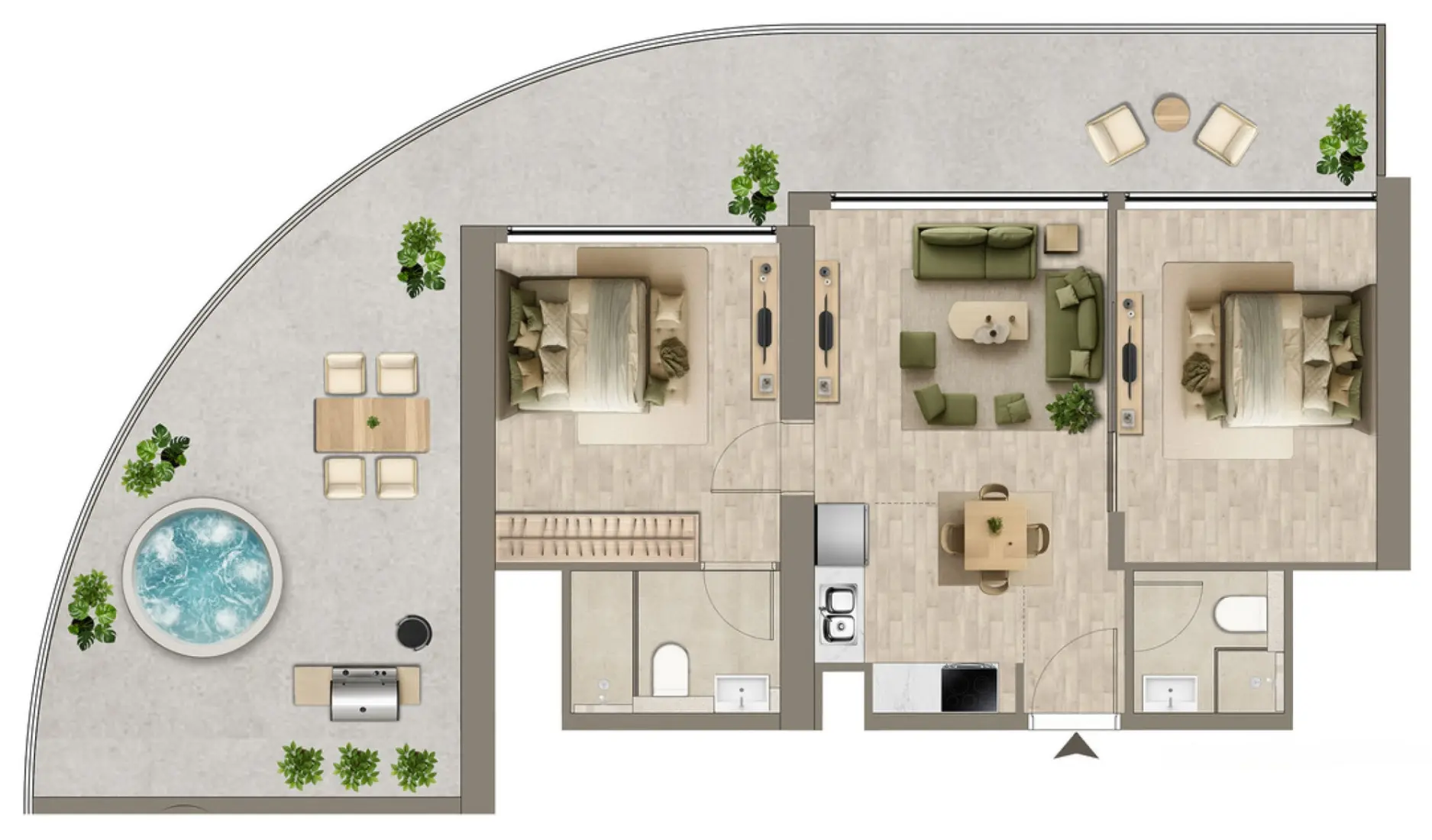 2 Bedrooms in Colibri Views