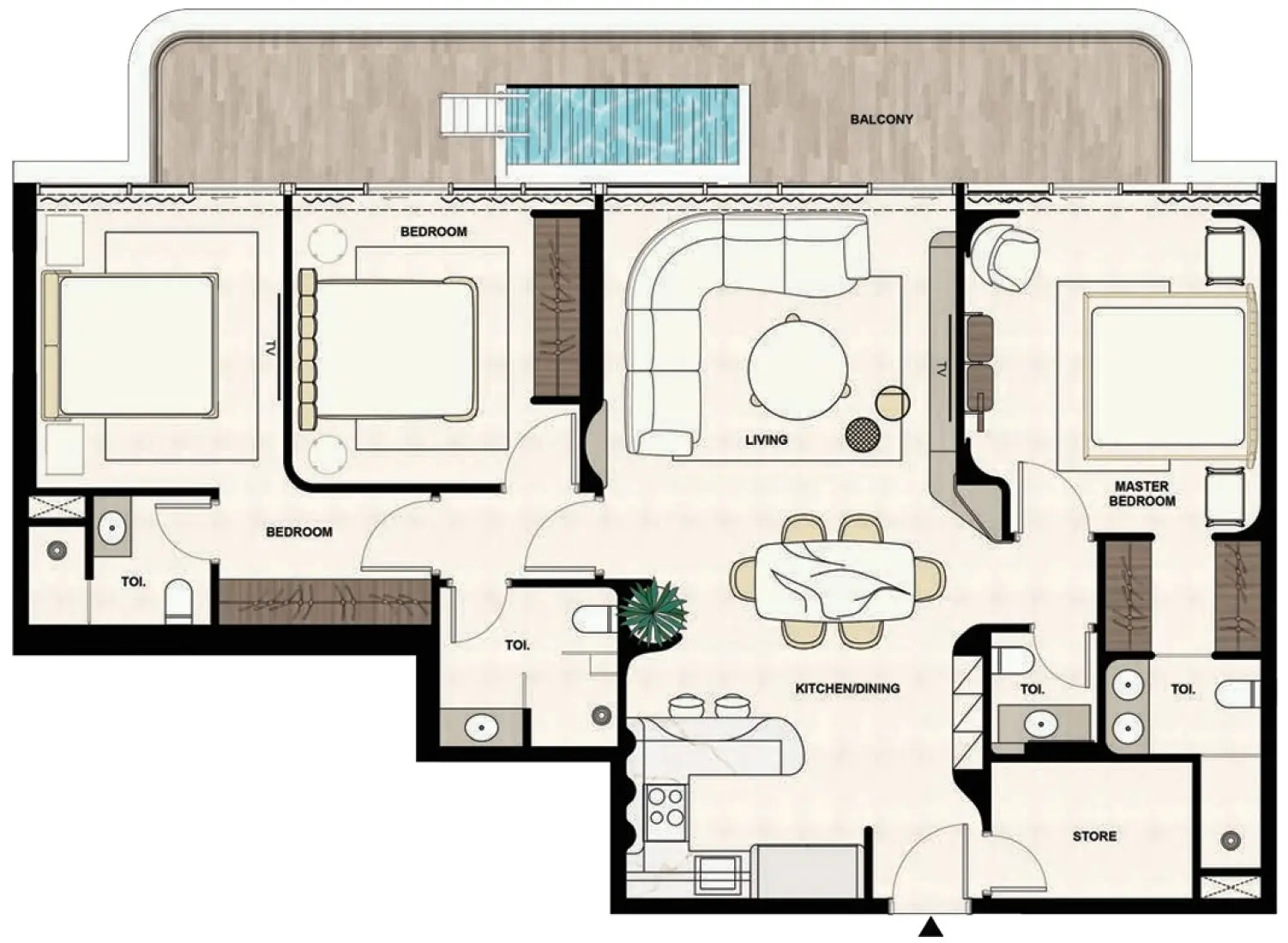 3 BR