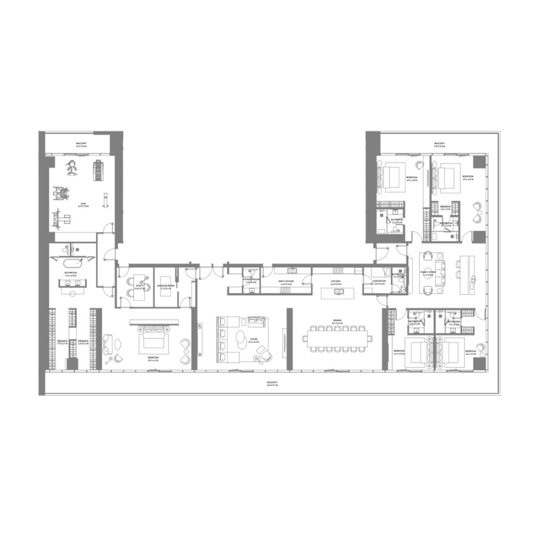 5 Bedrooms in W The Residences
